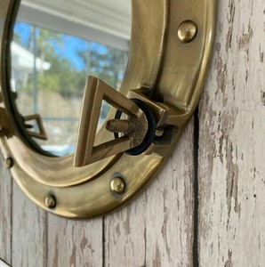 Elegante artículo para decoración del hogar: Ventana de pared náutica marítima de latón antiguo, superventas - Decoración de pared náutica marítima - Product Image 2