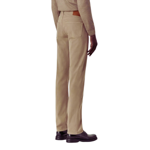 Pantalon cargo à cinq poches gris colombe pour hommes, confortable, été, style décontracté, coton sergé, teint en moyen solide, automne - Product Image 6