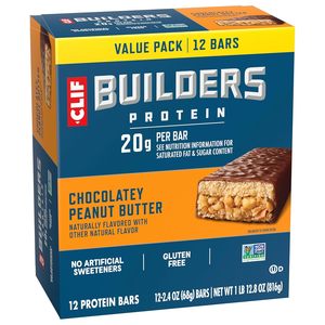 CLIF BUILDERS Protein <b>Bars</b> - Chocolate Peanut Butter Flavor - 20g Plant Based Protein Value Pack, 2.4 oz. (12 Count) - Product Image 2
