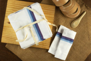 100% Cotton Herring Bone <b>Towel</b> for Home <b>Beach</b> Kitchen Child Restaurant Turquoise Color Woven Sustainable Linen <b>Microfiber</b> - Product Image 3