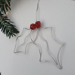 Adorno Navideño de Metal de Hierro de Alta Calidad Hecho a Mano con Acabado Plateado para Árbol de Navidad, Decoración Navideña con Diseño Moderno - Product Image 1