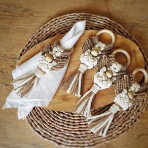 Porte-serviettes en rotin simple pour la mise en place quotidienne de la table à manger et la décoration de la cuisine à domicile avec un style naturel tissé à la main en provenance d'Inde - Product Image 2