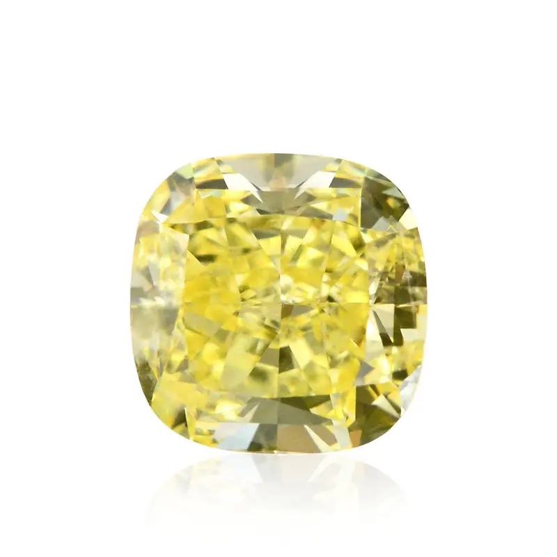 Wholesale one Carat F VS1 cushion cut loose lab Yellow diamond gemstone for jewelry