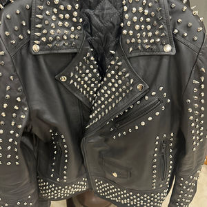 High Street Genuine Punk Rock Studded <b>Biker</b> <b>Man</b> <b>Jacket</b> <b>Biker</b> Vintage Studs <b>Biker</b> Moto Ace Star Fashion <b>Jacket</b> for <b>Man</b> - Product Image 6