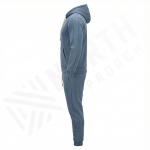 Ensemble de survêtement de sport en molleton technique hautement personnalisé pour hommes, décontracté, ajusté, avec logo imprimé, vente chaude, design personnalisé - Product Image 3