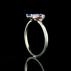 Bague élégante en diamant de laboratoire taille émeraude poire, or jaune massif 14 carats, finition polie brillante, 1 carat, bague de fiançailles, joaillerie fine - Product Image 6