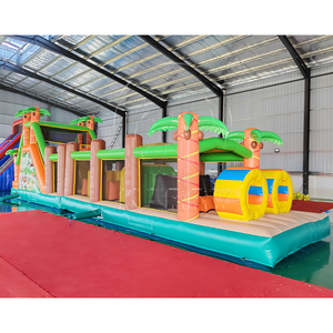 Commercial <b>Inflatable</b> Jungle Obstacle Course Heavy Duty Adults Outdoor Interactive Sport <b>Game</b> Amusement Park Equipment - Product Image 1