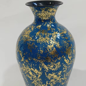 Vase de fleurs en fer écologique fait à la main Design artisanal sur le thème de la terre moderne Décoration de cadeaux de mariage et d'entreprise - Product Image 1