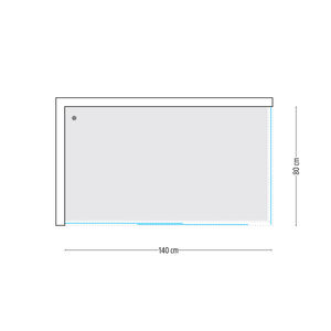 Ogomondo 140x80 cabina doccia Slide 2 lati con schermo in cristallo temprato e Design stampato - Product Image 4