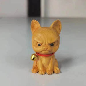 Nouvelle figurine de chat porte-bonheur en bois de santal vert pour la décoration et les accessoires de bureau - Product Image 2