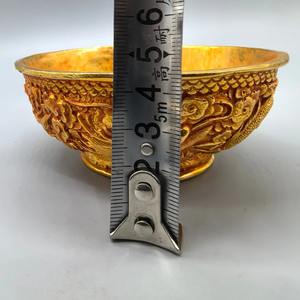 ชามโลหะสีทองดีไซน์เนอร์สไตล์วินเทจงานฝีมือสุดหรูเหมาะสำหรับตกแต่งบ้านแกนกลางและจัดแต่งทรงผมสำหรับงานอีเวนต์จากอินเดีย - Product Image 6