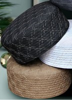 Topi Muslim Arkan Kufi Logo Kustom Bahan Polyester untuk Pernikahan dan Sholat, Ringan, Buatan Tangan, Motif Geometris, Aksesoris Sederhana untuk Pria