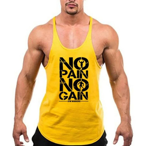Camisetas sin mangas de entrenamiento con estampado de diseño personalizado para hombre de talla grande 100% algodón ropa de gimnasio Stringer estilo informal - Product Image 4