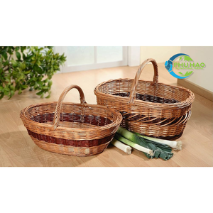 ¡Artículo Popular! Cesta de campo VINTAGE vietnamita de ratán tejida a mano cesta de Picnic de regalo de huevo de Pascua Natural con asa para cada uso - Product Image 6