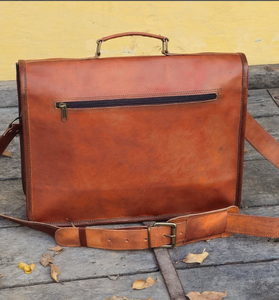 Porte-documents en cuir pour ordinateur portable personnalisé hommes, monogramme croix corps ordinateur fronde cadeaux pour lui porte-documents en cuir homme - Product Image 3