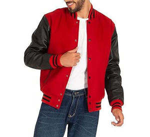 Chaqueta Universitaria de Lana con Mangas de Cuero para Hombre, Uniforme de Fábrica, Fabricación Profesional, Chaqueta de Béisbol Universitaria para Hombre - Product Image 6