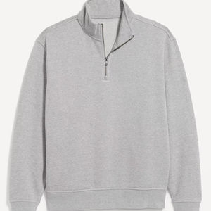 Sudaderas de Invierno para Hombre, Cuello Redondo con Cierre de Cremallera, Corte Regular, 100% Algodón Felpa, Color Sólido, Tendencia Top, OEM - Product Image 1