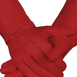 Offre Spéciale classique écologique véritable peau de mouton double face femmes hiver chaud jaune gants en cuir véritable fourrure gants - Product Image 5