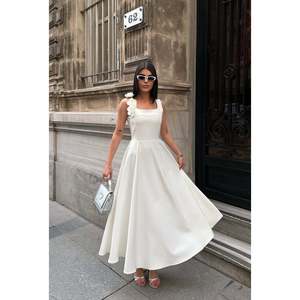 Vestido Maxi Elegante con Cinturón Amarillo para Mujer, Marca missJANELL, Tela Doble de Poliéster y Elastano, Ideal para Uso Diario y Fiestas - Product Image 1