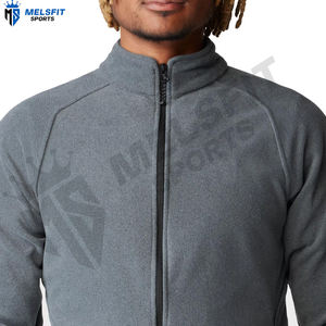Chaqueta de Forro Polar Sherpa de Diseño Personalizado, Color Sólido, Cierre de Cremallera, Cortavientos, Transpirable, Ecológica, Holgada y Larga para Hombre - Product Image 5