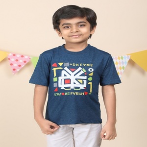 Smart Look 100% coton dans différentes méthodes d'impression et matériaux T-shirt à col rond pour garçon en stock à vendre - Product Image 2