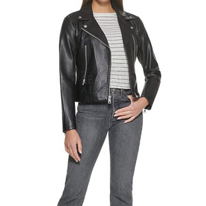 Vente directe d'usine, veste d'hiver en cuir pour femmes, coupe élégante et finition lisse, ajoutant de la confiance à votre style - Product Image 4