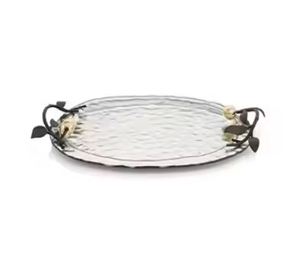 Bandeja de madera para servir alimentos con mango de aluminio, vajilla vintage, bandeja de comida para restaurante a un precio asequible en La India - Product Image 2