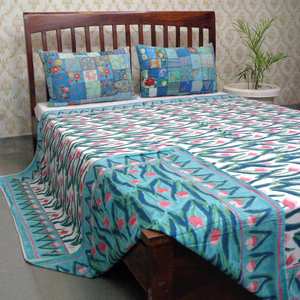 Nouvelle tendance indienne main bloc imprimé coton Dohar reine taille reine couette trésors traditionnels du Rajasthan au prix le plus bas - Product Image 5