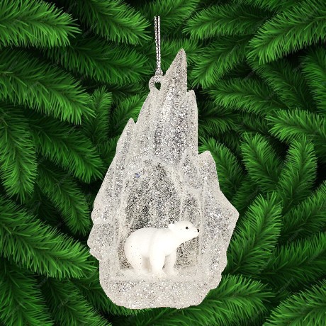 Marco Paul Interiors Christmas InLit Polar Bear Cub Acrilico