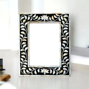 HF Crafts Cadre en bois MDF de qualité supérieure Incrustation osseuse Résine Art populaire avec motif d'ange pour la décoration de la maison - Product Image 2