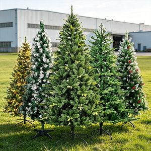 Árbol de Navidad con Ramas Antiarrugas para Decoración de Escenas Festivas de Librerías, 6 pies - Product Image 1