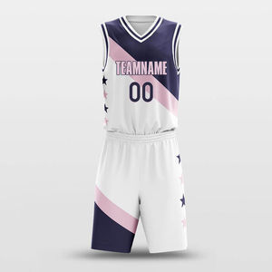 Ensemble short et maillot de basketball unisexe haute performance 2026, personnalisable, en maille, avec logo imprimé par transfert thermique, idéal pour l'été, 100% coton - Product Image 1