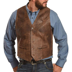 LOGO Polyester remplissage nouveau gilet sans manches vêtements d'extérieur d'hiver respirant OEM conception personnalisée hommes gilet en cuir avec personnalisé - Product Image 1