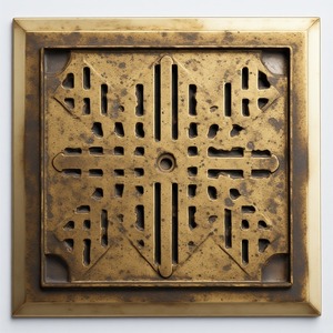 ท่อระบายน้ำทองเหลืองที่ทำด้วยมือด้วยการตกแต่งแบบโบราณที่ทันสมัยและการออกแบบที่หรูหรารอบสำหรับโรงแรมหรูหราห้องน้ำและพื้น - Product Image 6