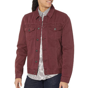 OEM de fábrica de diseño personalizado Sun Faded Jeans desgastados chaqueta de mezclilla Streetwear Vintage bordado Rhinestone chaqueta de mezclilla de los hombres - Product Image 4