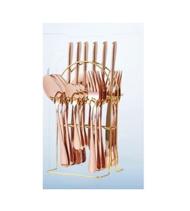 ชุดช้อนส้อมมีดโลหะแบบโบราณที่วางช้อนส้อมสำหรับโต๊ะอาหาร - Product Image 1