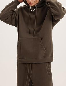 Sudadera con capucha de estilo retro para hombre, jersey de lana de algodón de gran tamaño, ropa informal cálida, sudadera - Product Image 5