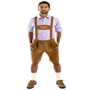 Pantalones Cortos Casuales de Cuero Sólido, Transpirables, Impermeables y de Secado Rápido, con Bordado y Diseño Estampado, Hasta la Rodilla - Product Image 1