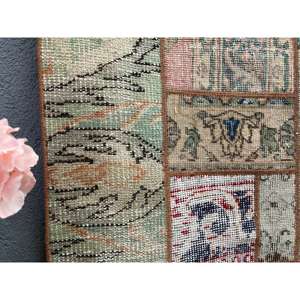 Alfombra de 2.2x5.3 pies, Alfombra Turca Vintage, Alfombra de Lana Sólida Naranja Marrón - Product Image 4