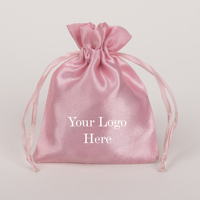 Pochette à bijoux rectangulaire légère et durable en satin, faite à la main en Inde, avec cordon de serrage, logo personnalisé, multicolore