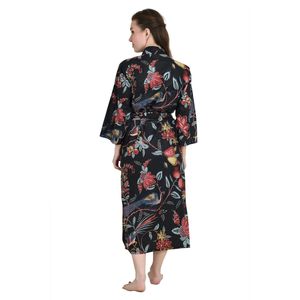 Handblock-<b>Kimono</b> Bohemian <b>Cardigan</b> Pure Cotton Blumenmuster Strandberzug for Spring and Summer Boho Bathrobe - Product Image 2