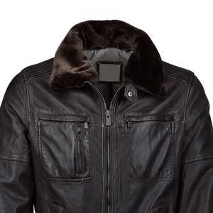 Chaqueta de Cuero para Hombre de Primera Calidad al Mejor Precio, Fabricada por OEM, Diseño Sencillo, Chaquetas de Cuero de Moda para Hombre - Product Image 5
