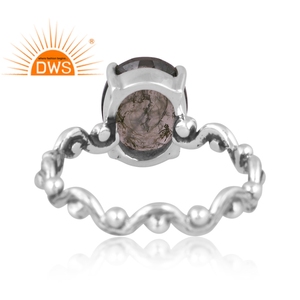 Anillos de plata de ley 925 con diseño apilable, joyería de piedras preciosas de ágata musgo Natural - Product Image 4