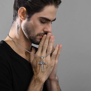 Collar de urna negra con crucifijo para cenizas, joyería de acero inoxidable, medallones de urna de recuerdo conmemorativo, colgante para hombres y mujeres, tamaño personalizado - Product Image 2