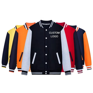 แจ็กเก็ตทีมเบสบอลคู่วิทยาลัยชายเสื้อแจ็คเก็ตแขนหนังปักอักษรเลตเทอร์ - Product Image 6
