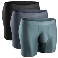 Sous-vêtements pour hommes de haute qualité, élastiques, respirants, solides, confortables, caleçons mi-hauts, boxers, ceinture personnalisée, antibactériens