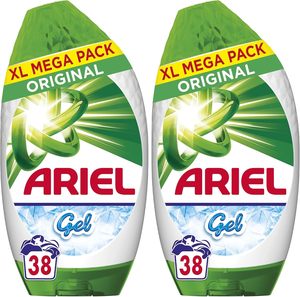 Detergente Líquido para Ropa Ariel en Gel, 38 Lavados, Original, Eliminación de Manchas Brillantes Incluso en 15 Minutos (Paquete de 2) - Product Image 2
