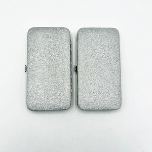 Caja de soporte para pinzas de pestañas brillantes plateadas de alta calidad hecha en fábrica, MOQ bajo, pinzas magnéticas sostenibles, Impresión de embalaje - Product Image 2