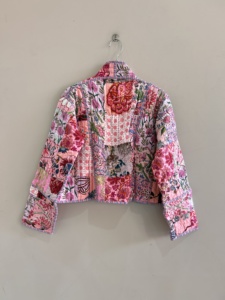 Chaqueta Tradicional India de Algodón con Estampado Floral, Chaqueta Reversible para Mujer, Regalo para Ella - Product Image 6