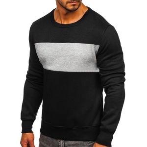 Venta al por mayor de ropa de invierno sudaderas en el precio barato transpirable sostenible de gran tamaño de color sólido de los hombres sudaderas térmicas OEM - Product Image 1